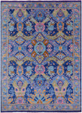 Blue Kazak Hand Knotted Wool Rug - 10' 4" X 13' 11" - Golden Nile