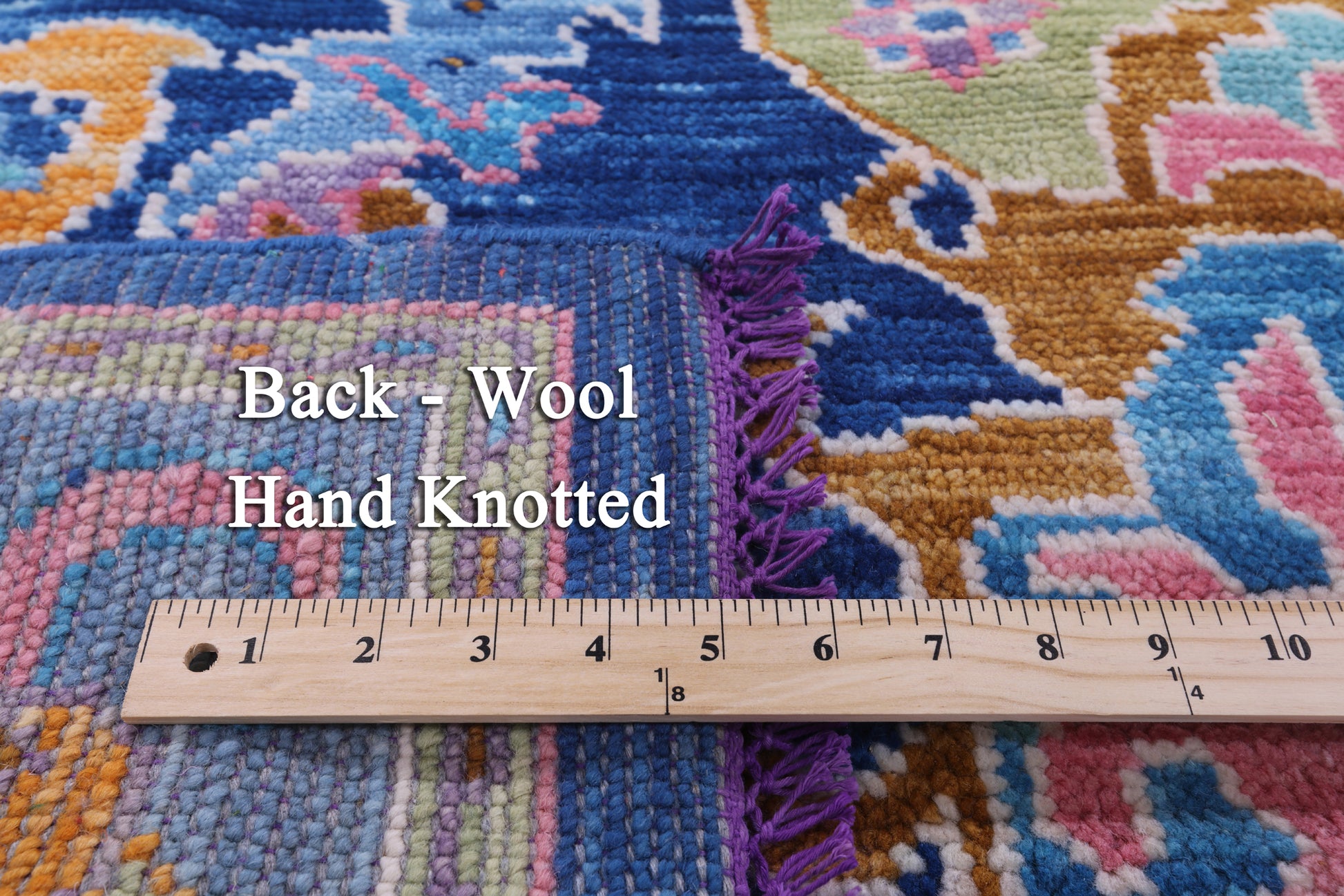 Blue Kazak Hand Knotted Wool Rug - 10' 4" X 13' 11" - Golden Nile