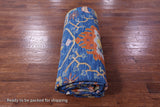Blue Heriz Serapi Hand Knotted Wool Rug - 10' 3" X 14' 0" - Golden Nile