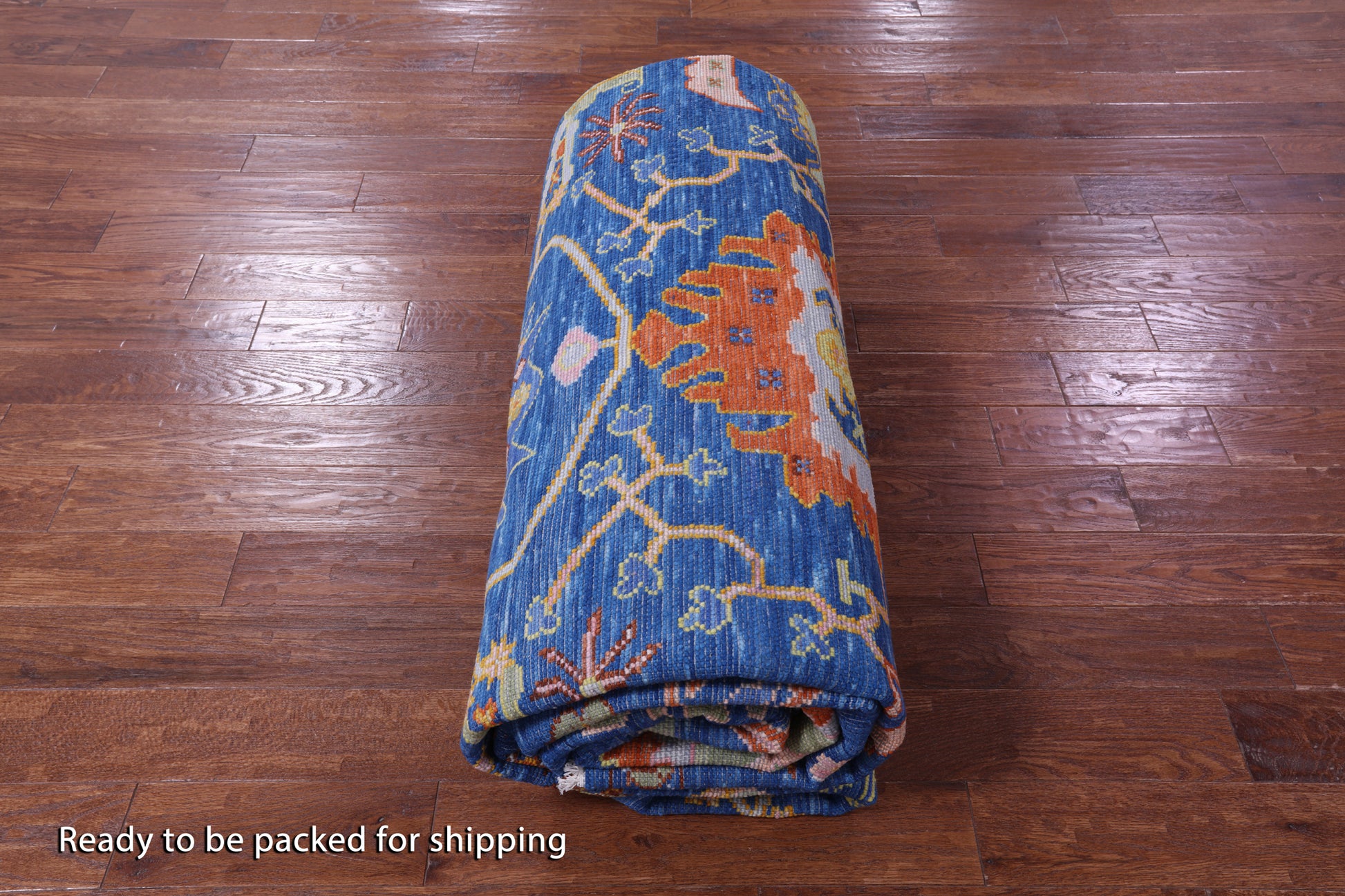 Blue Heriz Serapi Hand Knotted Wool Rug - 10' 3" X 14' 0" - Golden Nile