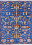 Blue Heriz Serapi Hand Knotted Wool Rug - 10' 3" X 14' 0" - Golden Nile