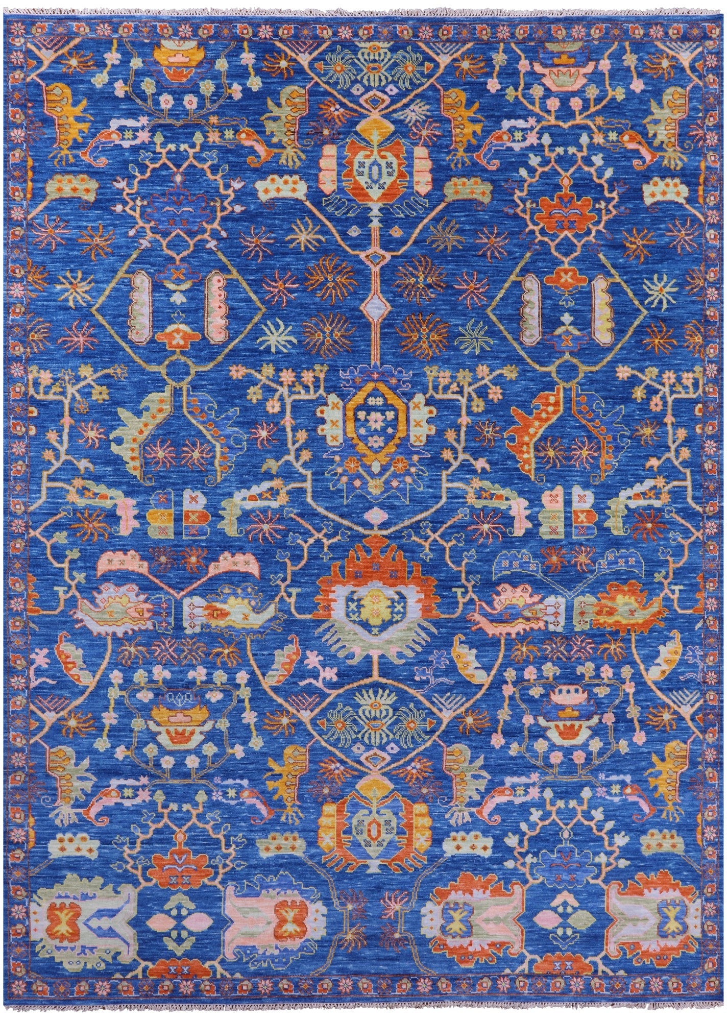 Blue Heriz Serapi Hand Knotted Wool Rug - 10' 3" X 14' 0" - Golden Nile