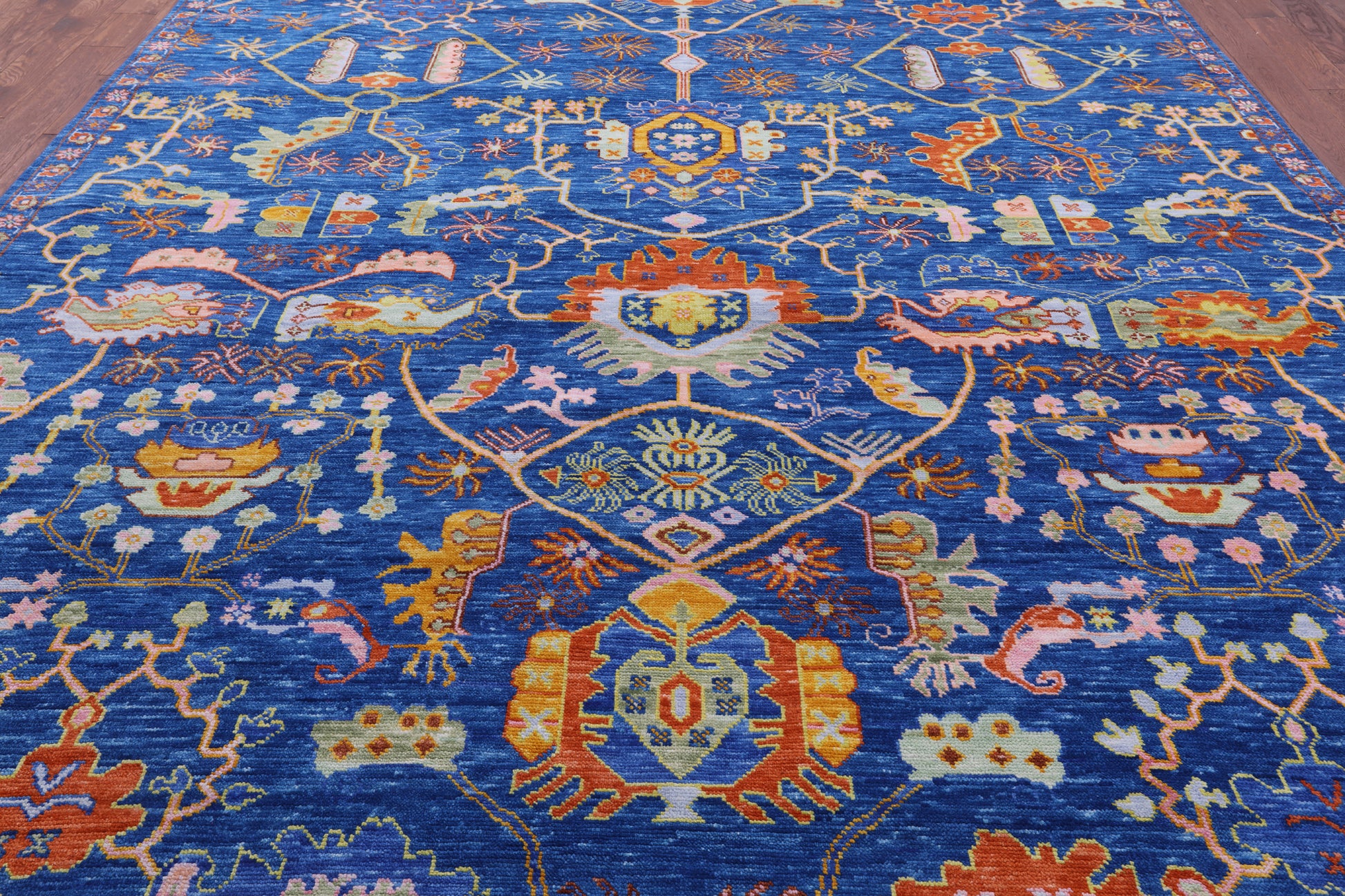 Blue Heriz Serapi Hand Knotted Wool Rug - 10' 3" X 14' 0" - Golden Nile