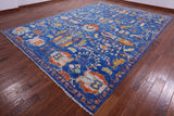 Blue Heriz Serapi Hand Knotted Wool Rug - 10' 3" X 14' 0" - Golden Nile