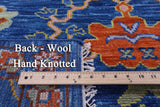 Blue Heriz Serapi Hand Knotted Wool Rug - 10' 3" X 14' 0" - Golden Nile