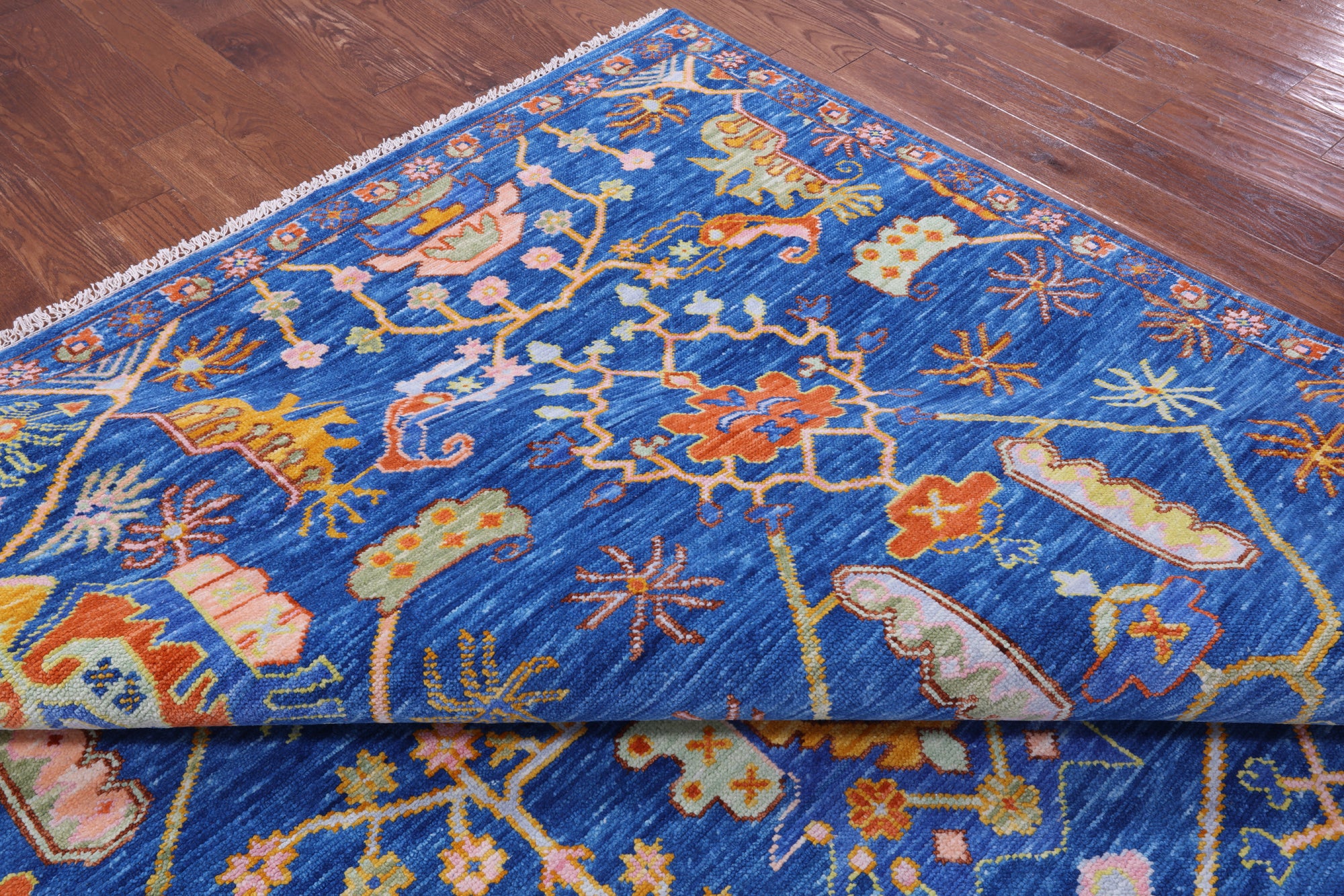 Blue Heriz Serapi Hand Knotted Wool Rug - 10' 3" X 14' 0" - Golden Nile
