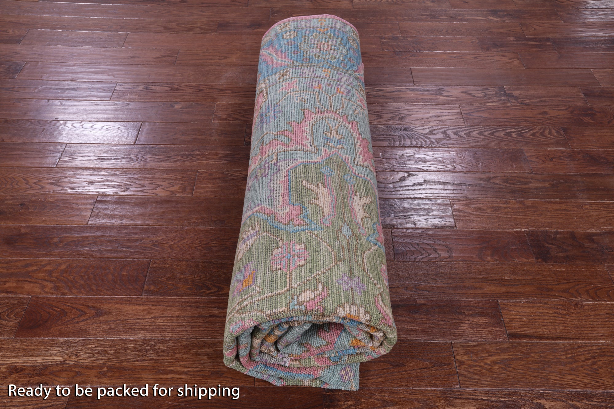 Blue Heriz Serapi Hand Knotted Wool Rug - 9' 0" X 12' 2" - Golden Nile