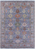 Blue Heriz Serapi Hand Knotted Wool Rug - 8' 11" X 11' 10" - Golden Nile
