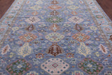 Blue Heriz Serapi Hand Knotted Wool Rug - 8' 11" X 11' 10" - Golden Nile