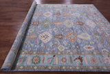 Blue Heriz Serapi Hand Knotted Wool Rug - 8' 11" X 11' 10" - Golden Nile