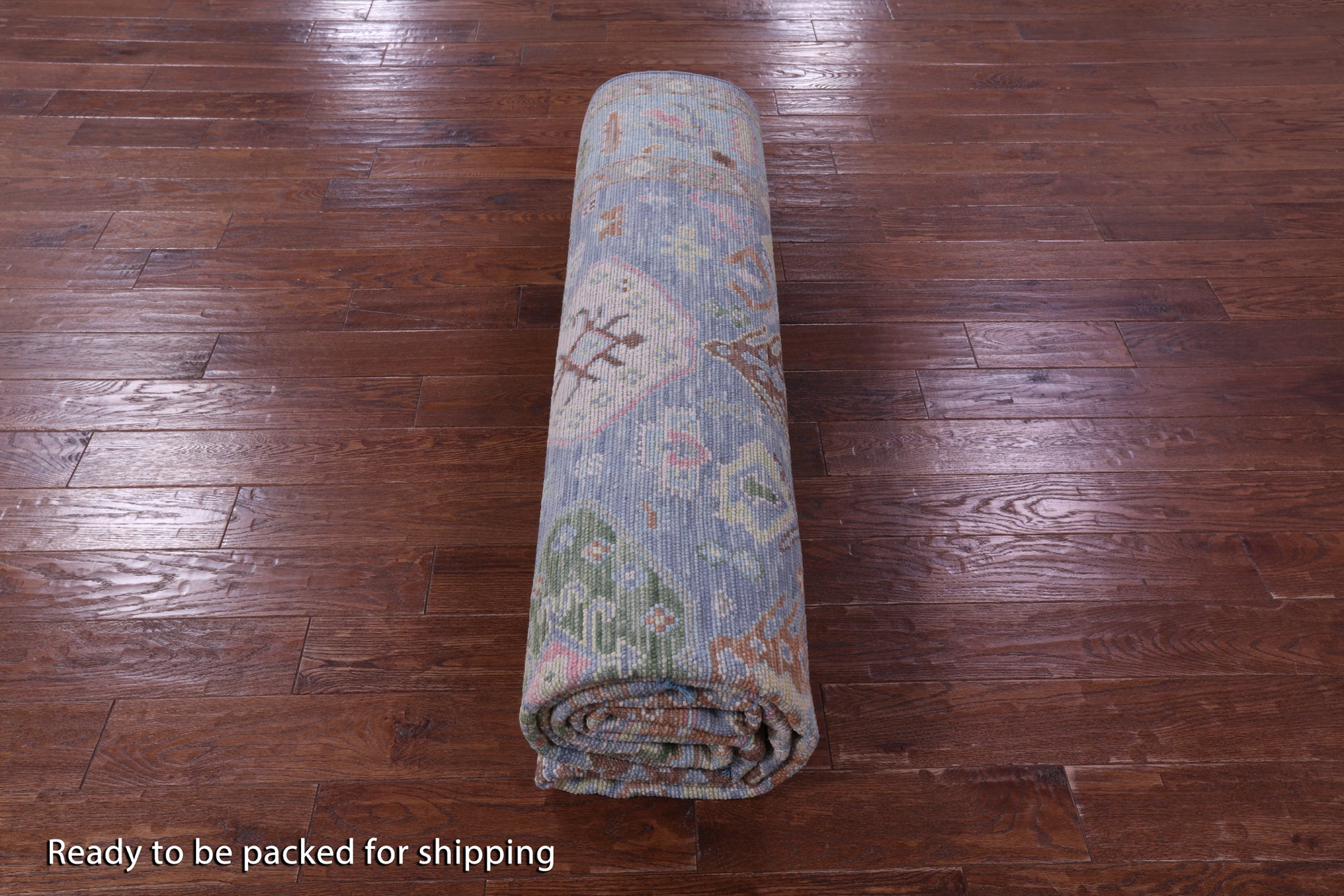 Blue Heriz Serapi Hand Knotted Wool Rug - 8' 11" X 11' 10" - Golden Nile