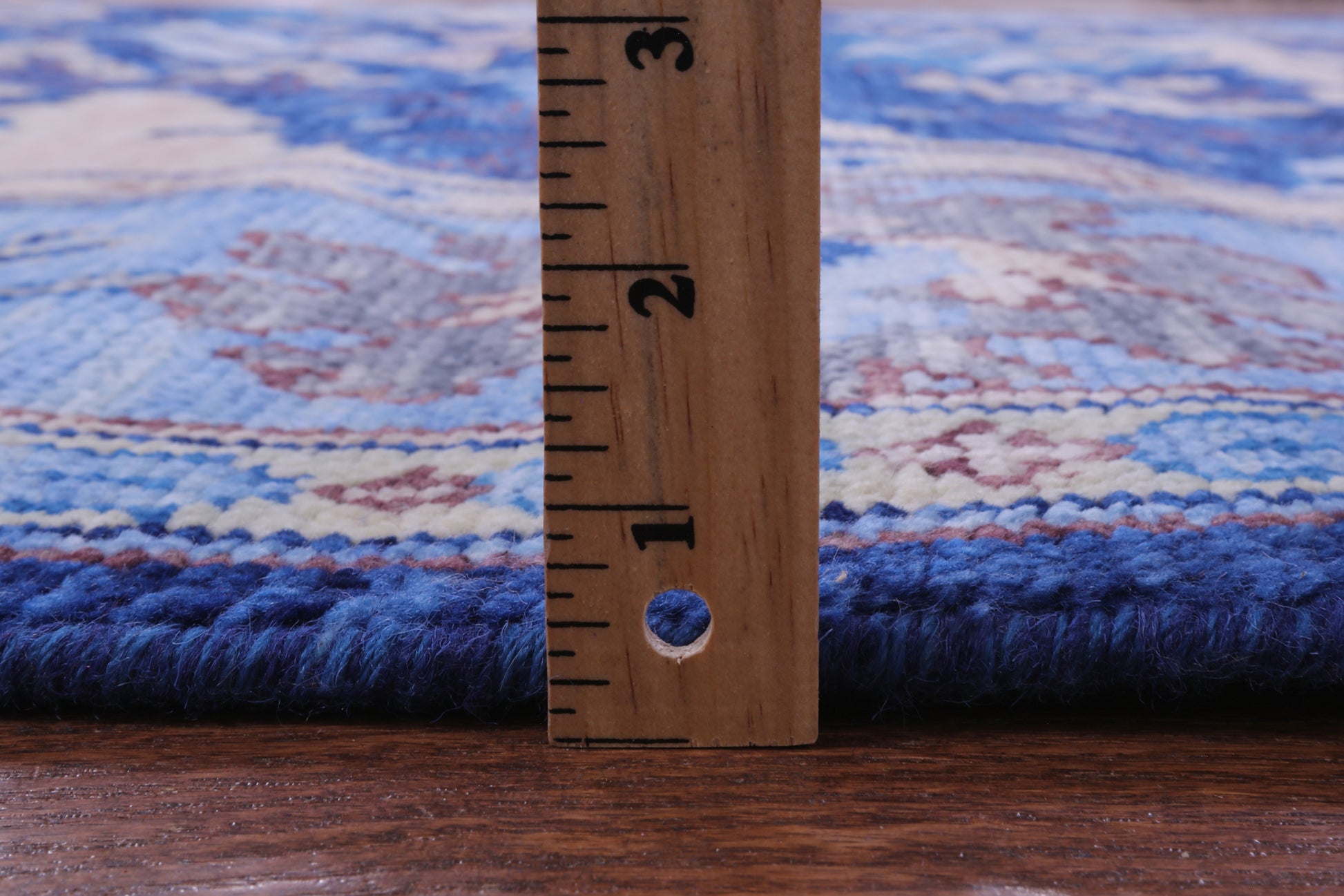 Blue Square Turkish Oushak Hand Knotted Wool Rug - 9' 0" X 9' 4" - Golden Nile