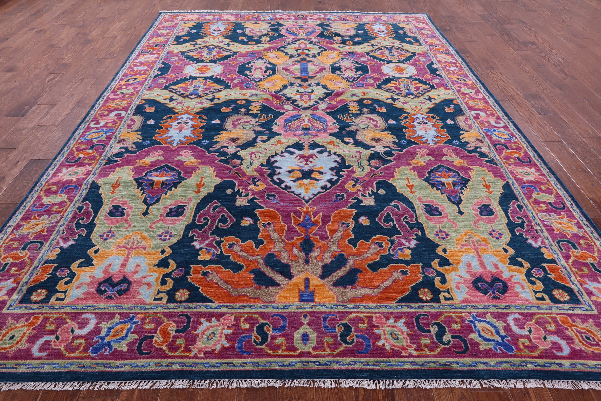 Kazak Hand Knotted Wool Rug - 8' 11" X 12' 1" - Golden Nile