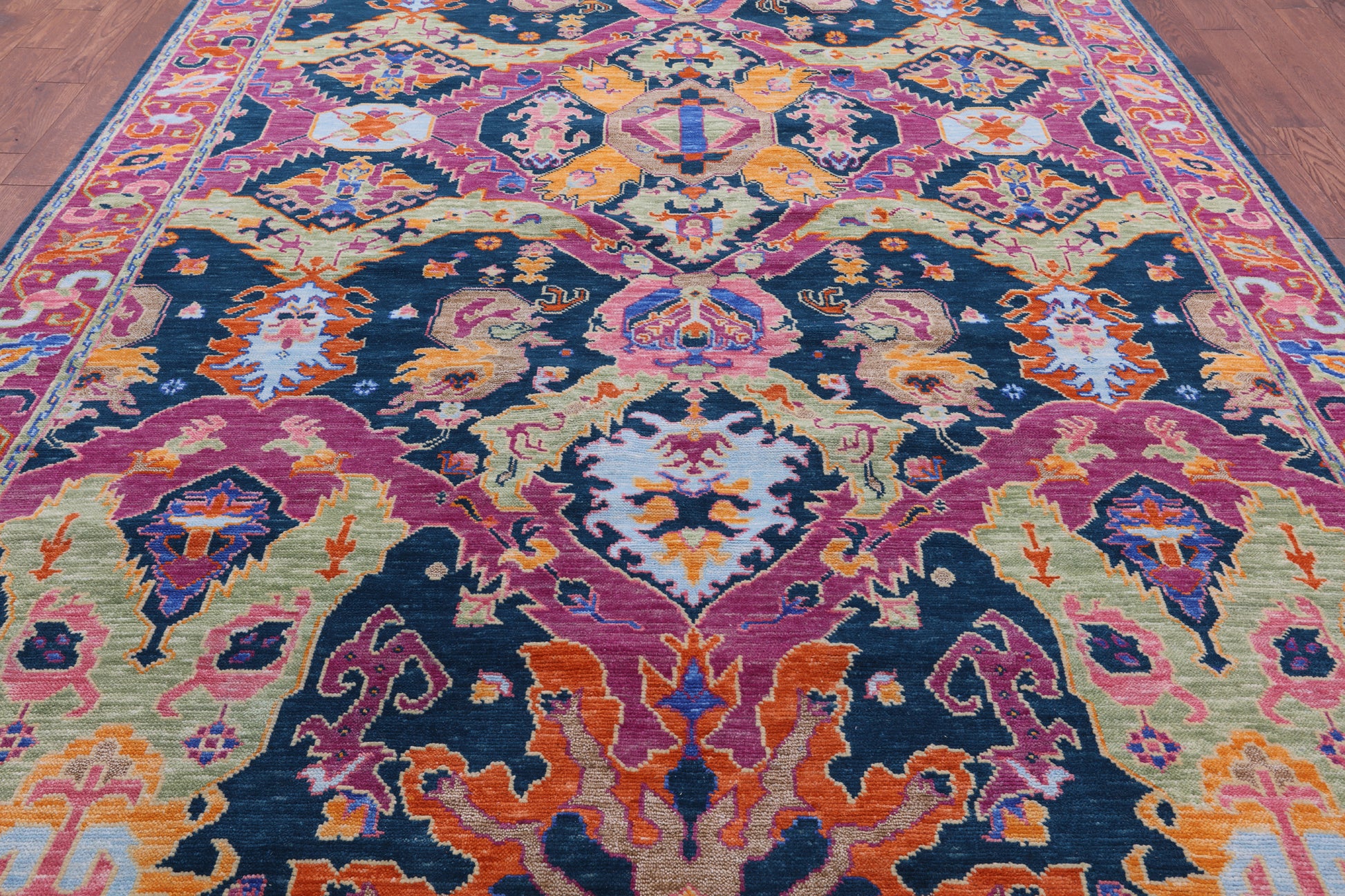 Kazak Hand Knotted Wool Rug - 8' 11" X 12' 1" - Golden Nile