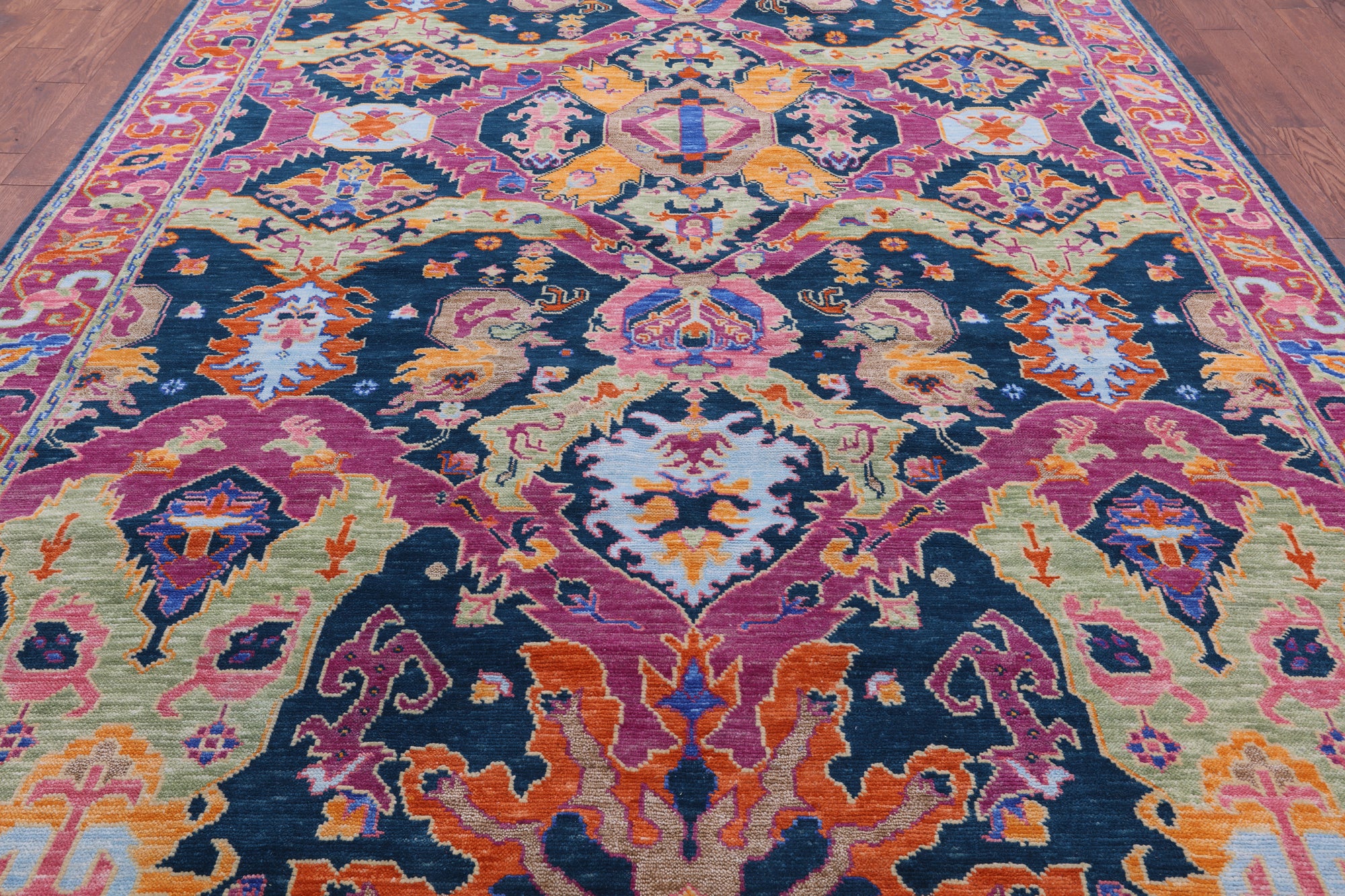Kazak Hand Knotted Wool Rug - 8' 11" X 12' 1" - Golden Nile