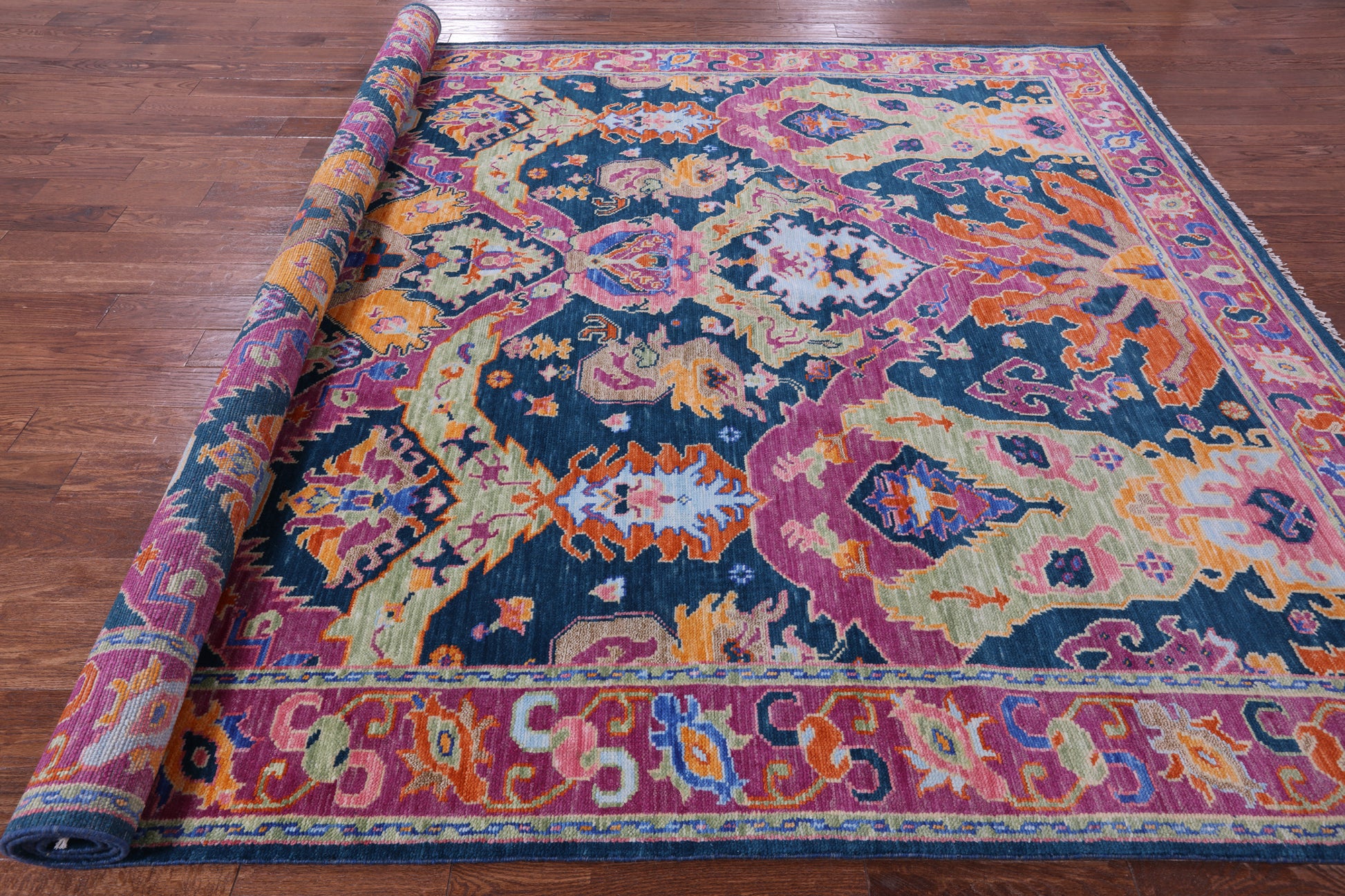 Kazak Hand Knotted Wool Rug - 8' 11" X 12' 1" - Golden Nile