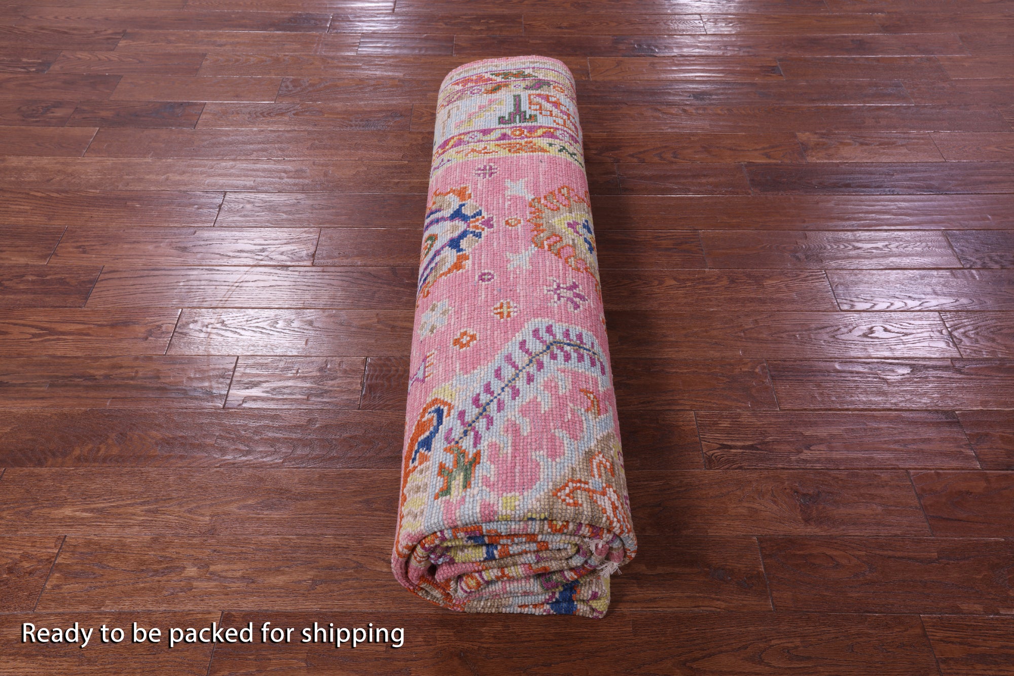 Pink Kazak Hand Knotted Wool Rug - 8' 3" X 10' 6" - Golden Nile