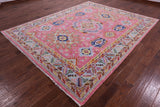 Pink Kazak Hand Knotted Wool Rug - 8' 3" X 10' 6" - Golden Nile
