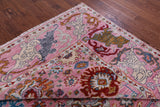 Pink Turkish Oushak Hand Knotted Wool Rug - 8' 1" X 10' 0" - Golden Nile