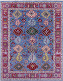 Blue Heriz Serapi Hand Knotted Wool Rug - 8' 0" X 10' 4" - Golden Nile