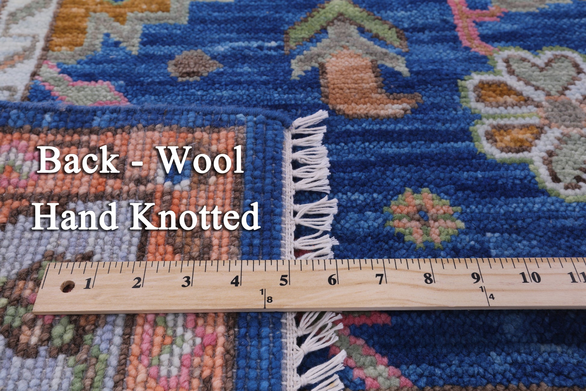 Blue Kazak Hand Knotted Wool Rug - 7' 11" X 10' 1" - Golden Nile