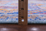 Blue Turkmen Ersari Hand Knotted Wool Rug - 8' 0" X 10' 3" - Golden Nile