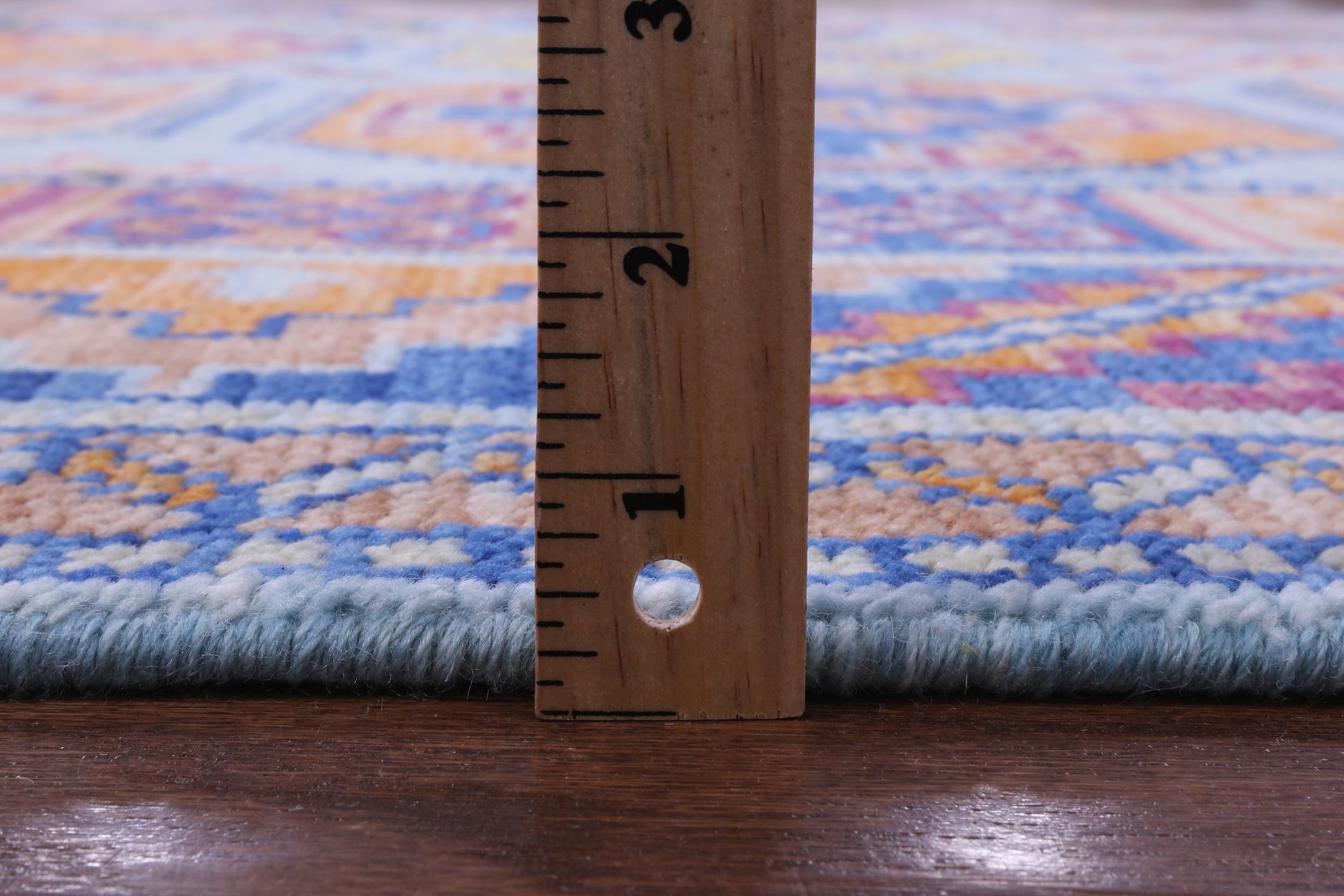 Blue Turkmen Ersari Hand Knotted Wool Rug - 8' 0" X 10' 3" - Golden Nile