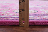 Pink Persian Nain Handmade Wool & Silk Rug - 7' 11" X 10' 0" - Golden Nile