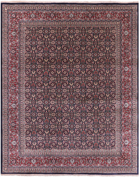 Persian Hill Herati Hand Knotted Wool Rug - 8' 0" X 10' 1" - Golden Nile