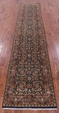 Blue Persian Hill Herati Handmade Wool Runner Rug - 2' 6" X 12' 0" - Golden Nile