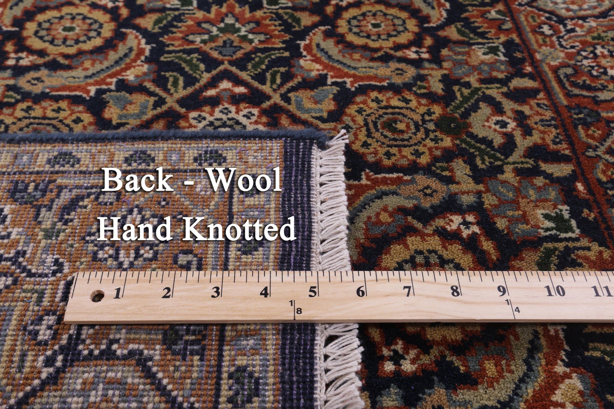 Blue Persian Hill Herati Handmade Wool Runner Rug - 2' 6" X 12' 0" - Golden Nile