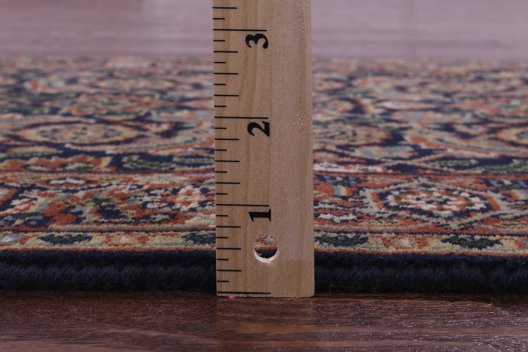 Blue Persian Hill Herati Handmade Wool Runner Rug - 2' 6" X 12' 0" - Golden Nile