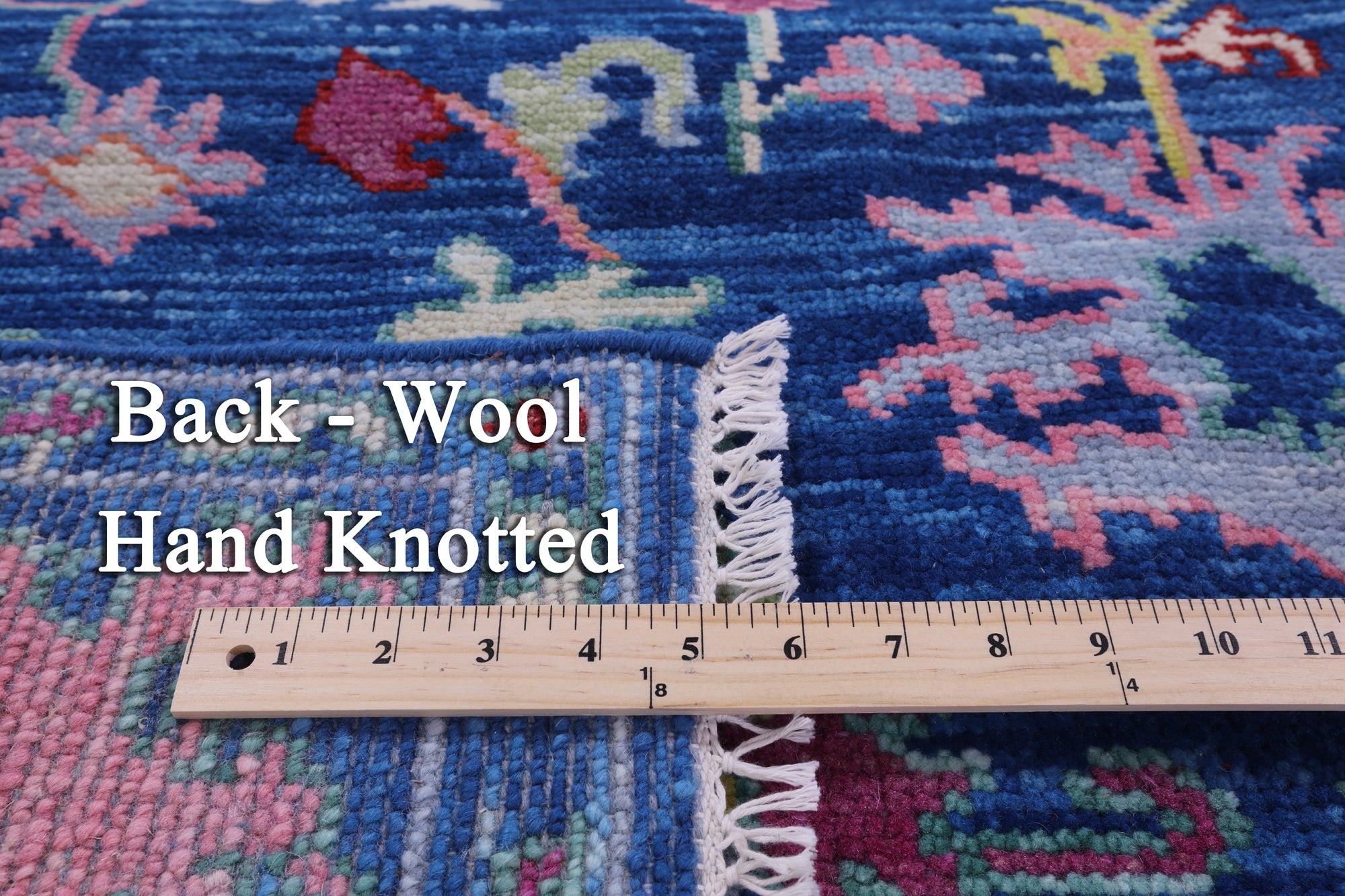 Blue Turkish Oushak Hand Knotted Wool Rug - 5' 0" X 8' 0" - Golden Nile