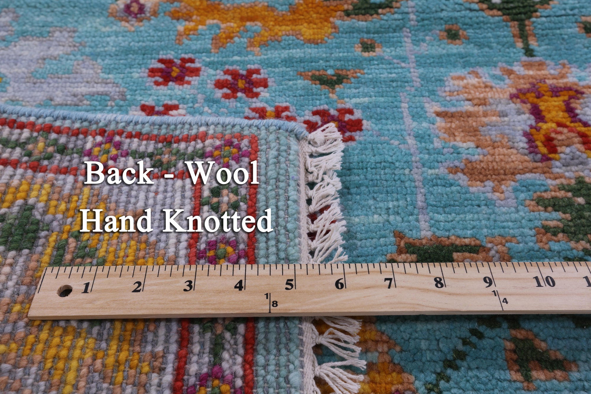 Blue Turkish Oushak Hand Knotted Wool Runner Rug - 4' 1" X 11' 11" - Golden Nile