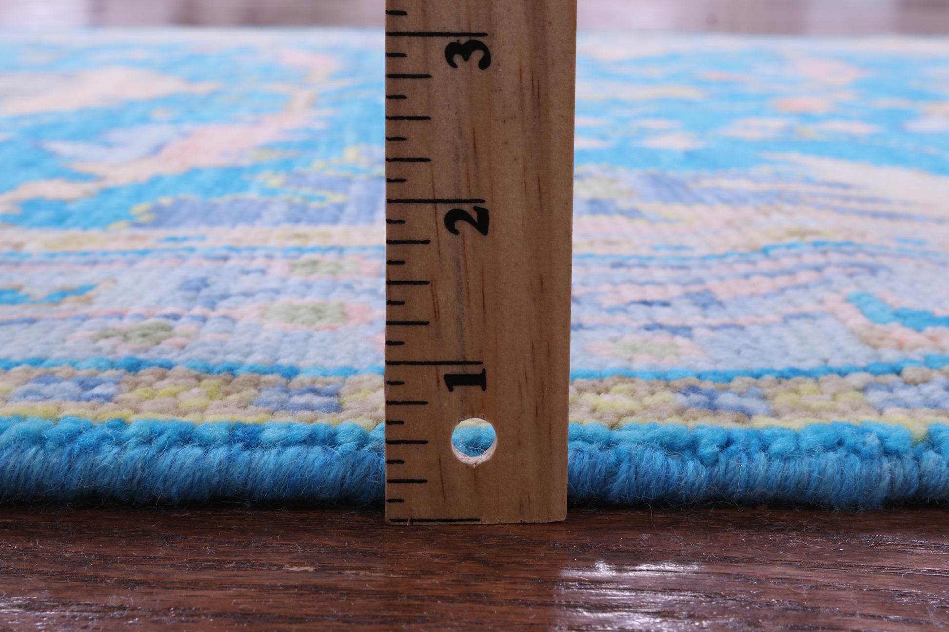 Blue Turkish Oushak Hand Knotted Wool Runner Rug - 4' 0" X 12' 0" - Golden Nile