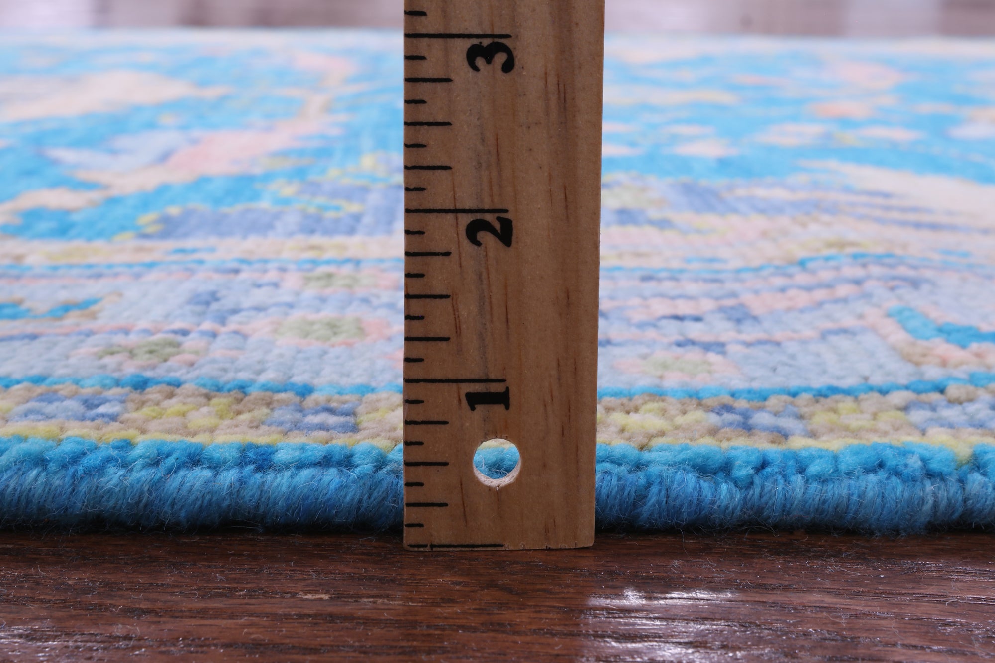 Blue Turkish Oushak Hand Knotted Wool Runner Rug - 4' 0" X 12' 0" - Golden Nile