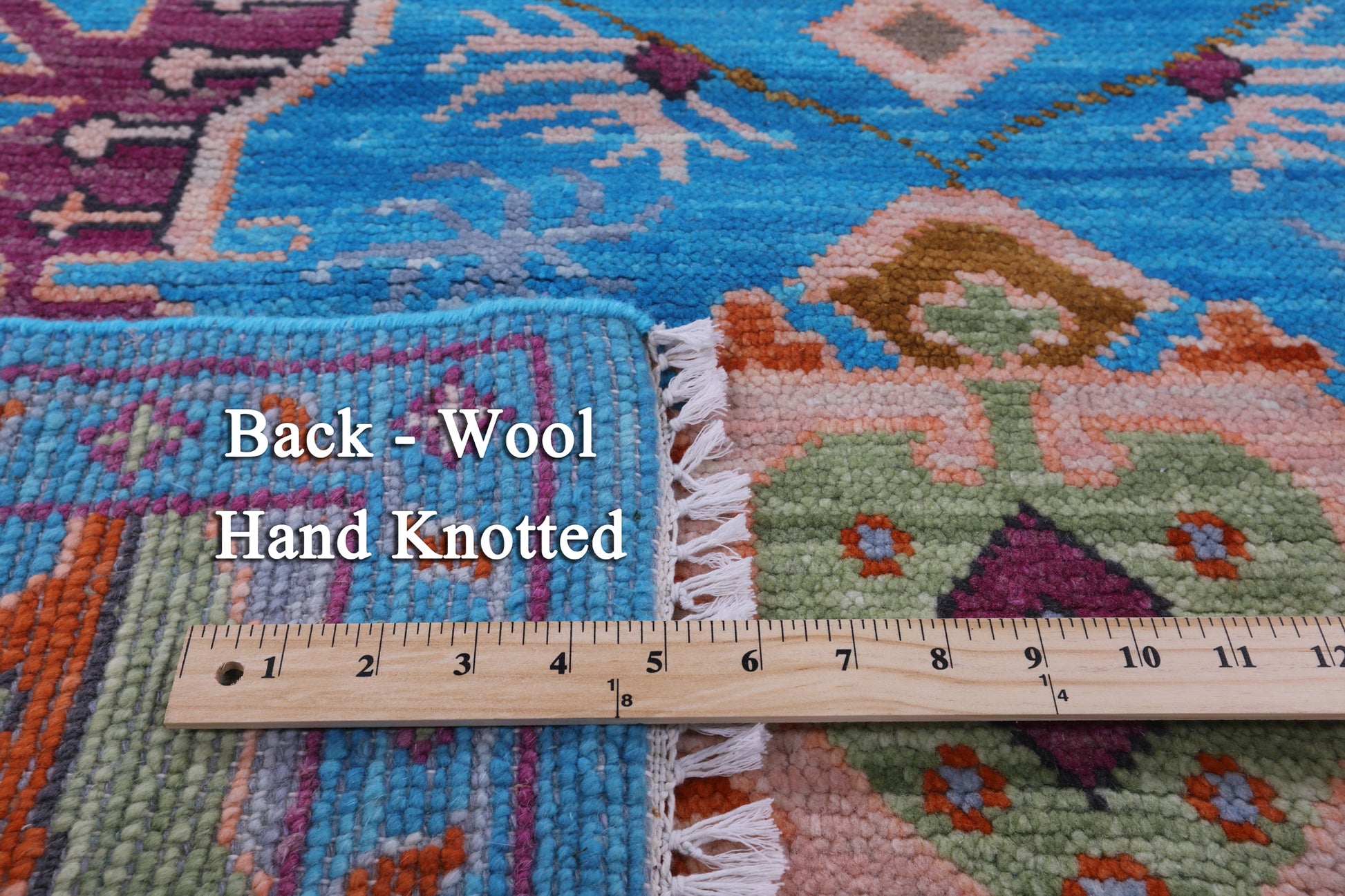 Blue Heriz Serapi Hand Knotted Wool Runner Rug - 4' 2" X 12' 1" - Golden Nile