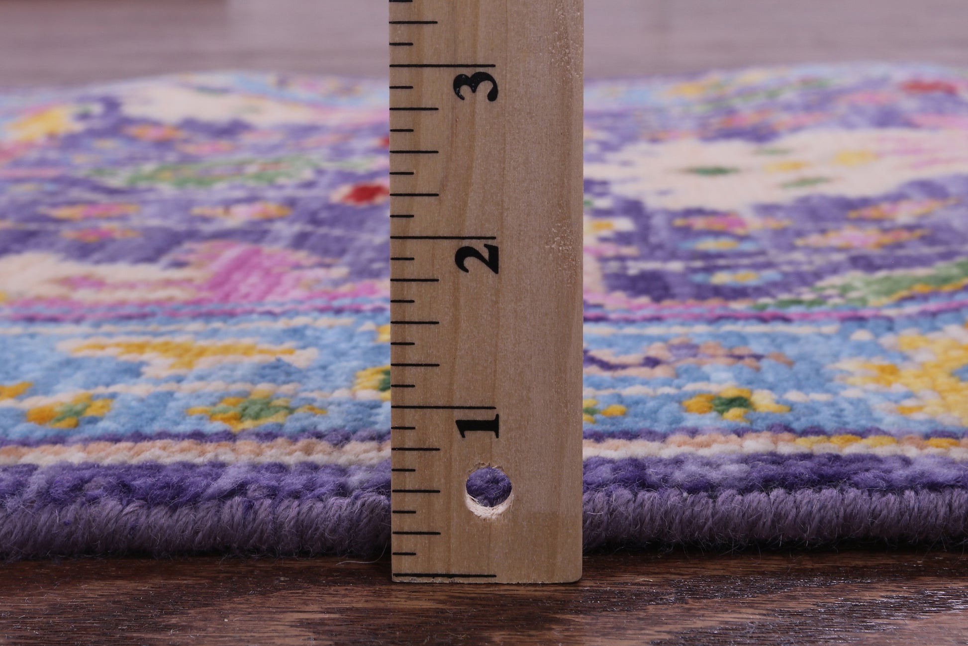 Purple Turkish Oushak Hand Knotted Wool Runner Rug - 2' 7" X 16' 0" - Golden Nile