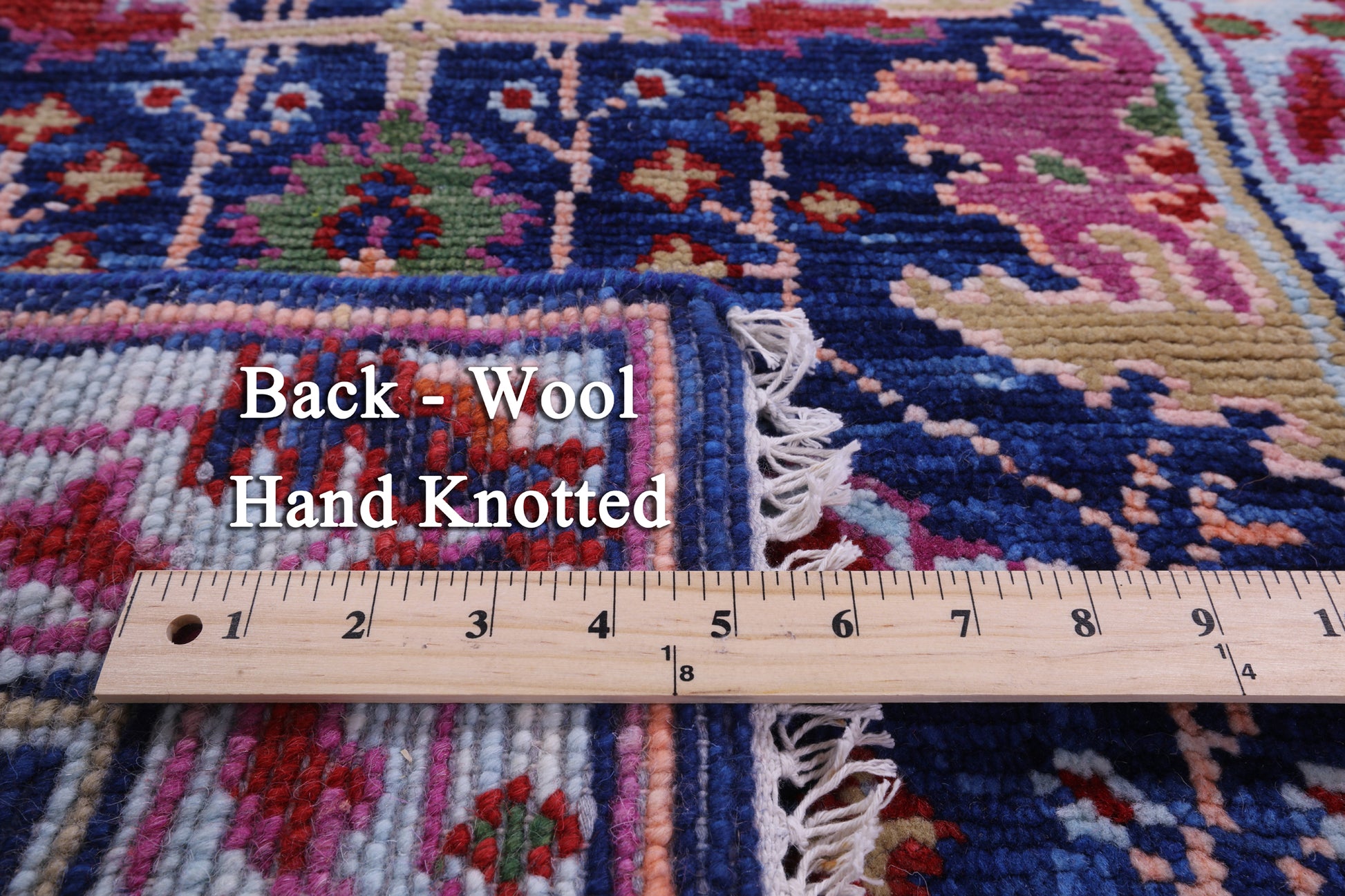 Blue Turkish Oushak Hand Knotted Wool Runner Rug - 2' 8" X 10' 4" - Golden Nile
