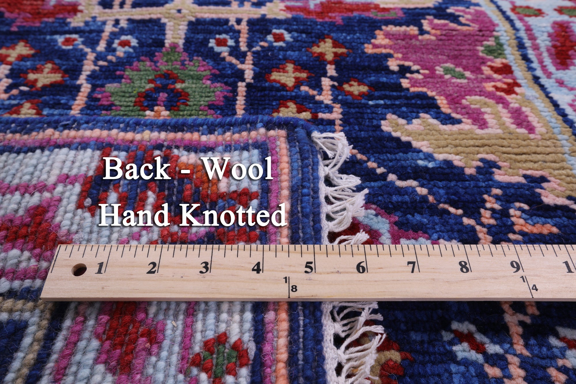 Blue Turkish Oushak Hand Knotted Wool Runner Rug - 2' 8" X 10' 4" - Golden Nile
