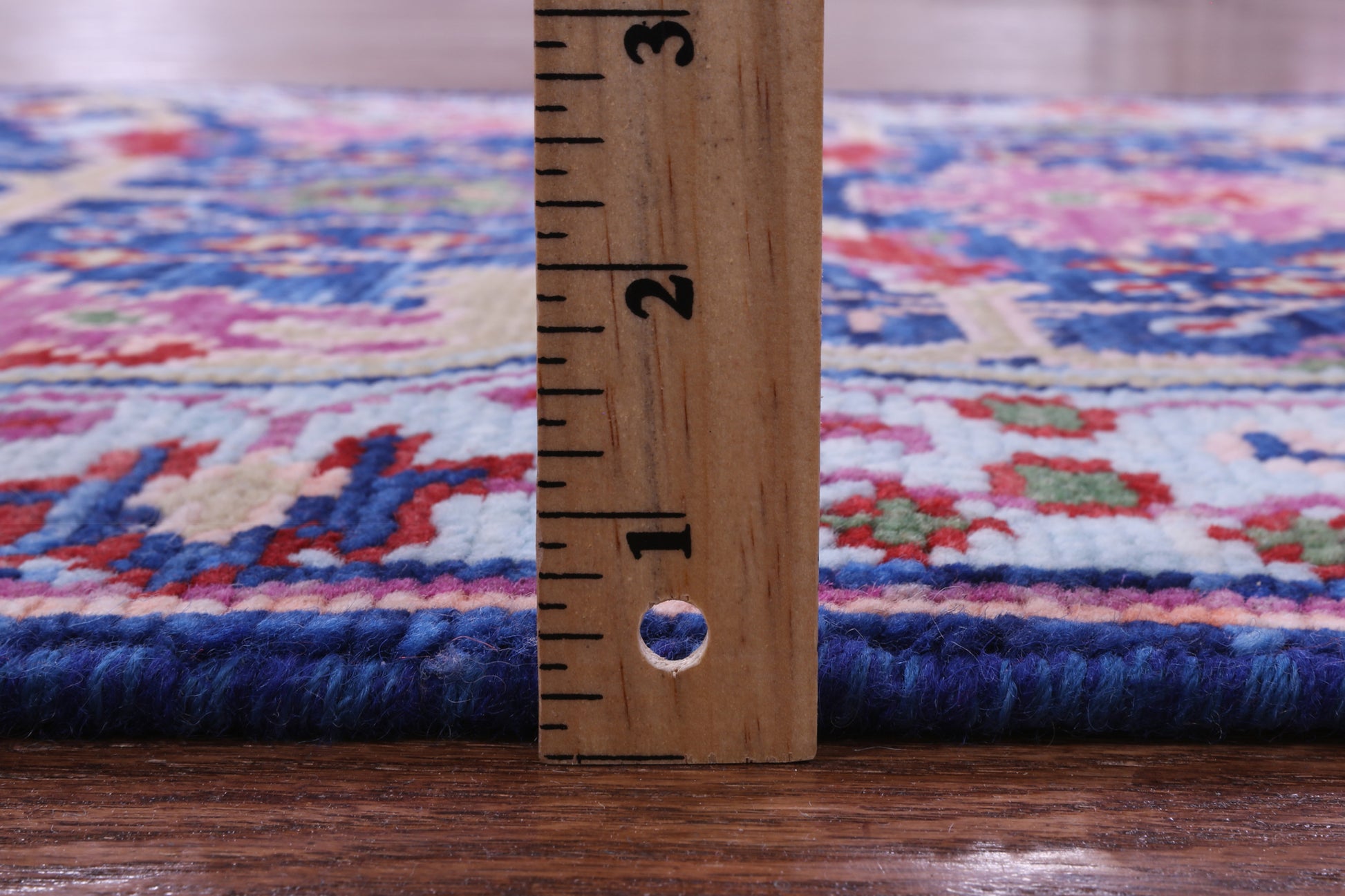 Blue Turkish Oushak Hand Knotted Wool Runner Rug - 2' 8" X 10' 4" - Golden Nile
