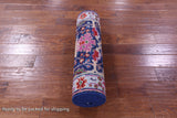 Blue Turkish Oushak Hand Knotted Wool Runner Rug - 2' 8" X 10' 4" - Golden Nile
