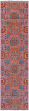 Pink Geometric Persian Mamluk Hand Knotted Wool Runner Rug - 2' 7" X 10' 1" - Golden Nile