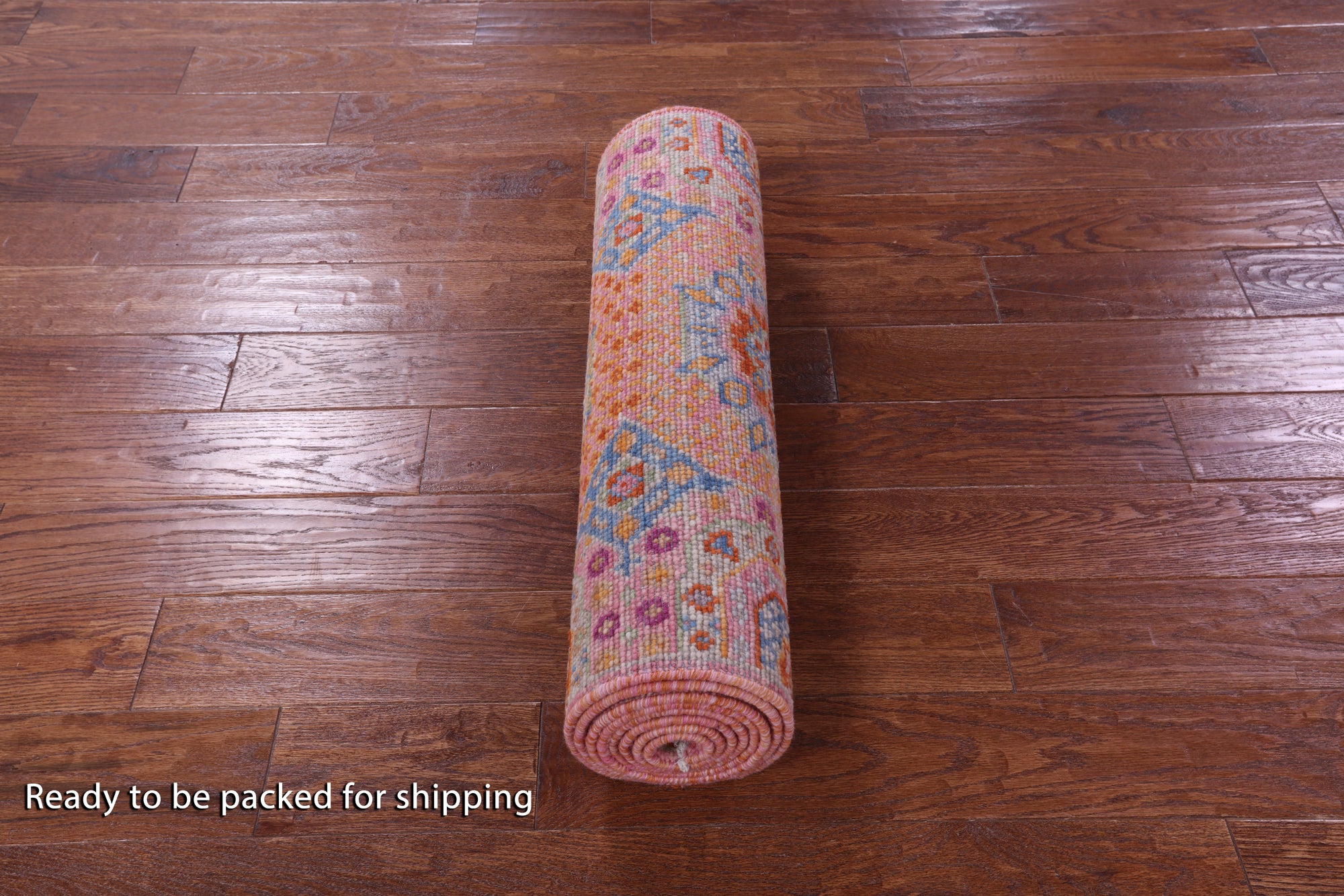 Pink Geometric Persian Mamluk Hand Knotted Wool Runner Rug - 2' 7" X 10' 1" - Golden Nile