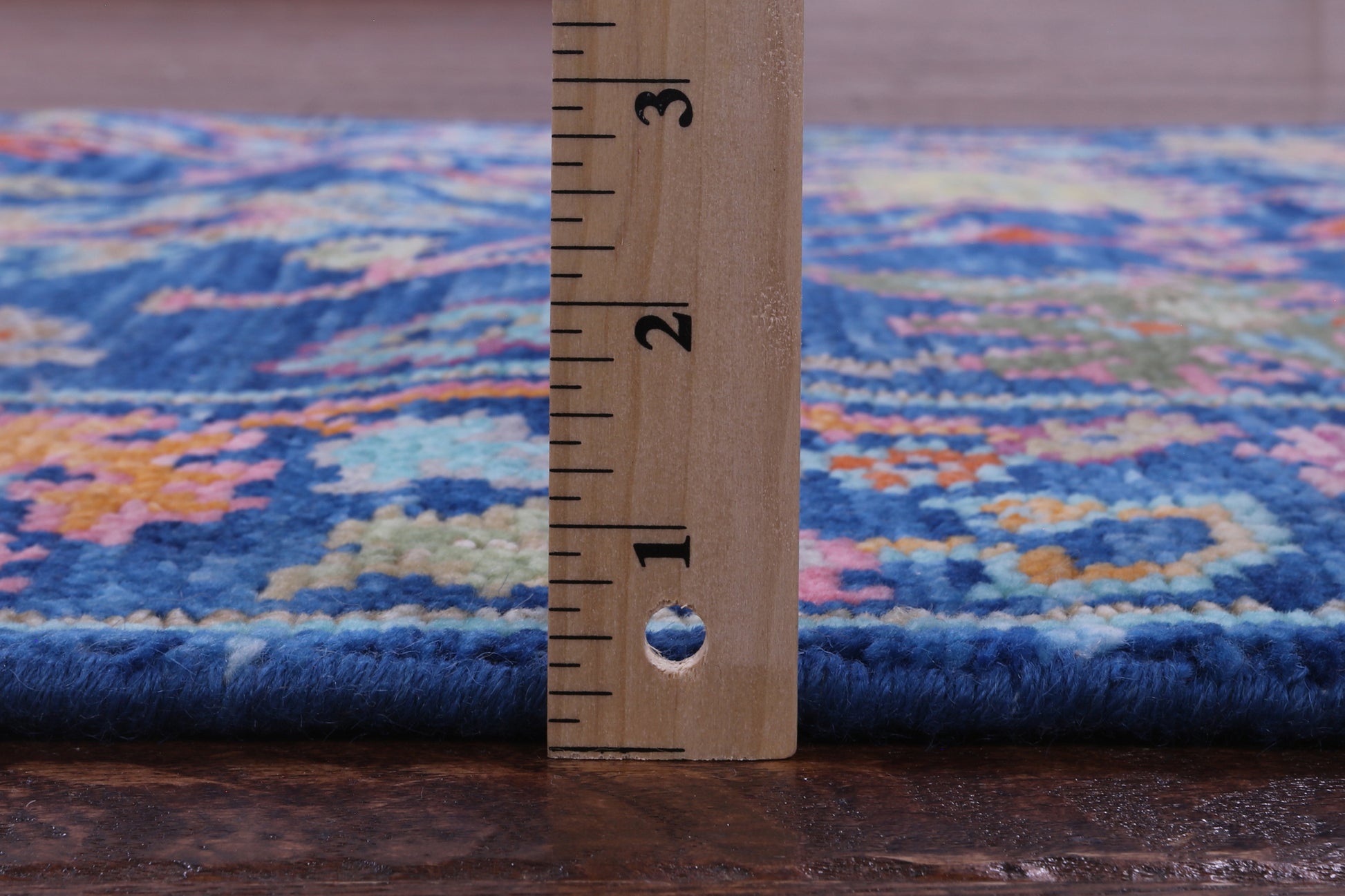 Blue Turkish Oushak Hand Knotted Wool Runner Rug - 2' 8" X 10' 5" - Golden Nile