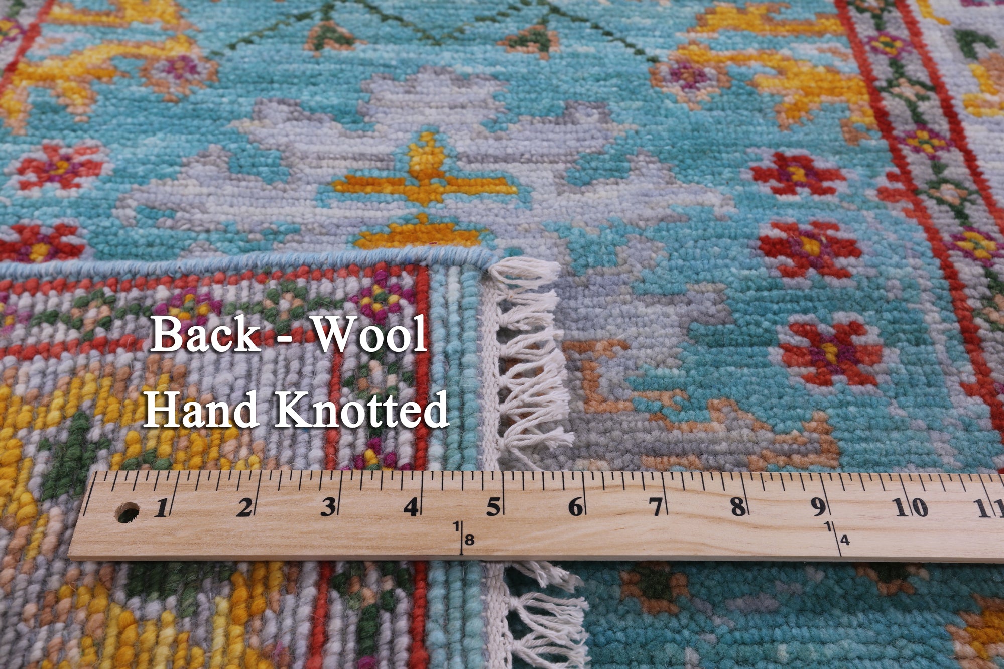 Blue Turkish Oushak Handmade Wool Runner Rug - 2' 7" X 9' 11" - Golden Nile