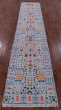 Turkish Oushak Hand Knotted Wool Runner Rug - 2' 7" X 12' 2" - Golden Nile