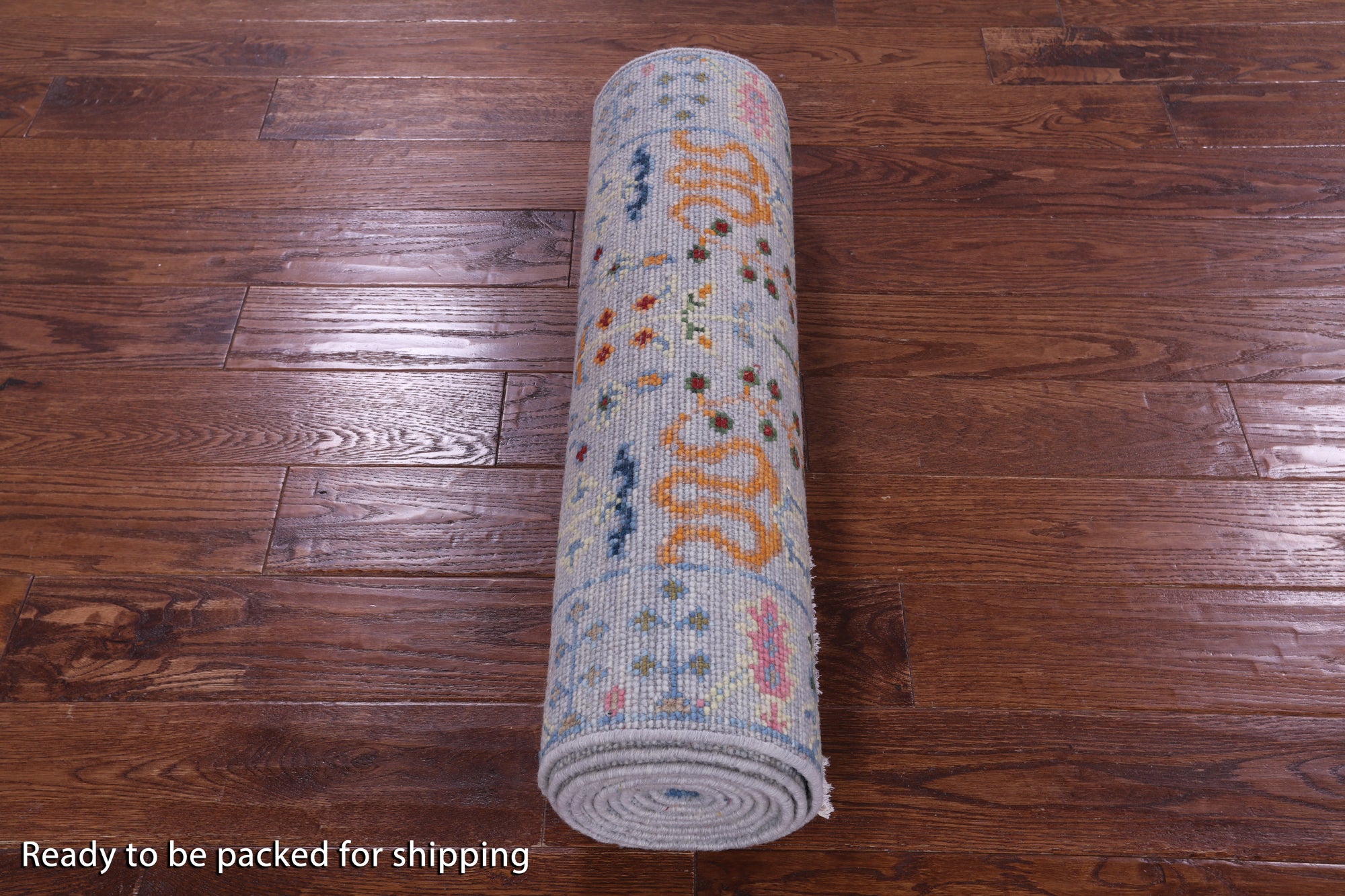 Turkish Oushak Hand Knotted Wool Runner Rug - 2' 7" X 12' 2" - Golden Nile