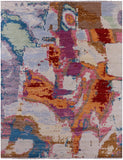 Abstract Contemporary Handmade Wool Rug - 9' 2" X 12' 2" - Golden Nile