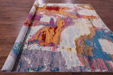 Abstract Contemporary Handmade Wool Rug - 9' 2" X 12' 2" - Golden Nile